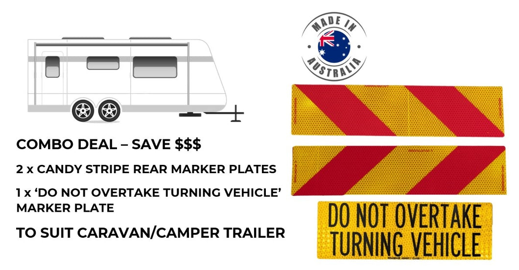 Rear Marker Plate Combo - Caravan Camper
