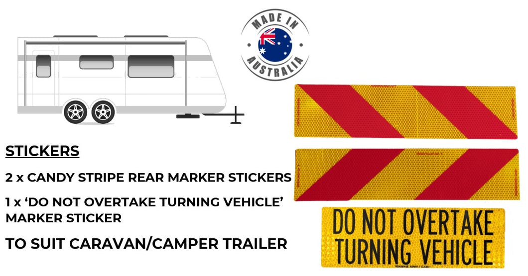 Rear Marker Sticker Combo - Caravan Camper