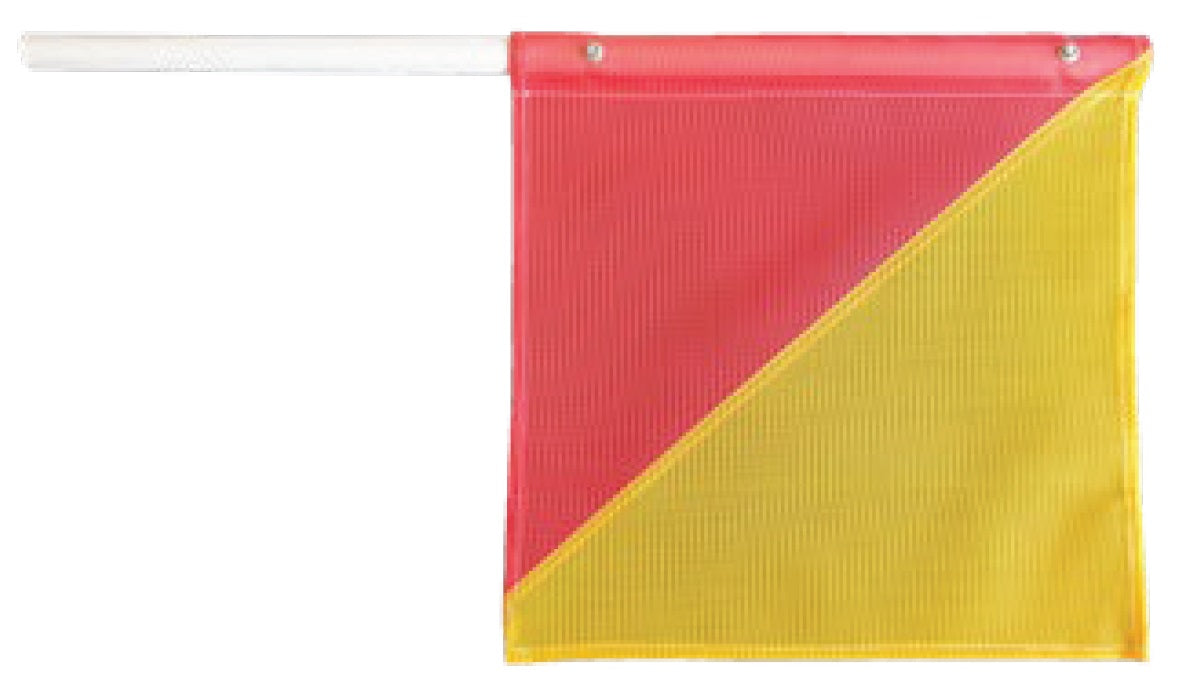 RoadBase Oversize Flag on pole. Heavy Duty Mesh.