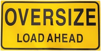 RoadBase Oversize Load Ahead Metal Sign Double Sided Class 2 Reflective