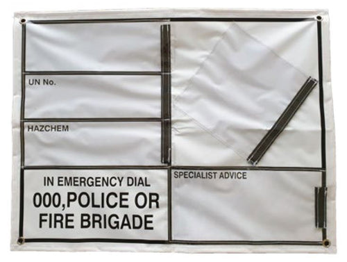 Ultimax Dangerous Goods Banner with Clear Velcro Pouches