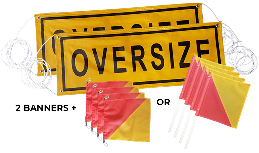 2 Oversize Banners & 4 Flags Combo Deal