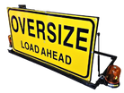 Ultimax Industries RoadBase Oversize Load Ahead Pilot Vehicle Sign Kit Manual Version with Halogen Beacons and Folding Sign