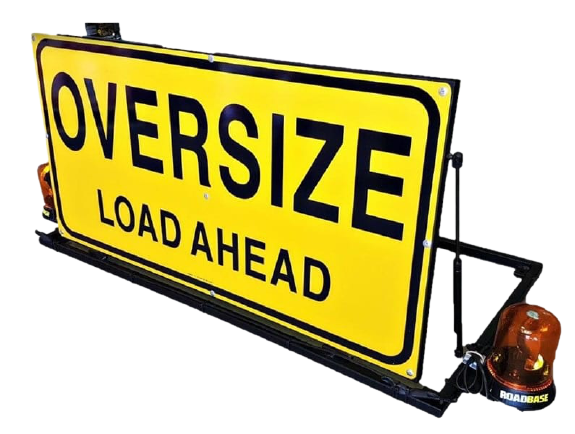 Ultimax Industries RoadBase Oversize Load Ahead Pilot Vehicle Sign Kit Manual Version with Halogen Beacons and Folding Sign