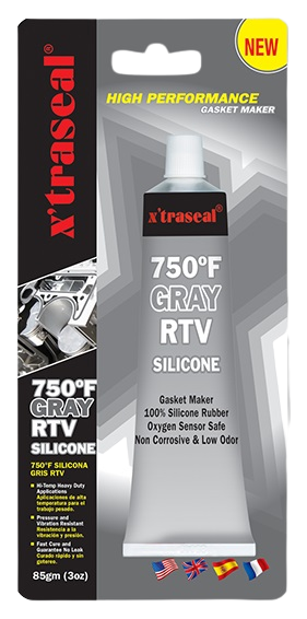 Xtraseal Grey RTV Silicone Gasket Maker 750°F (399°C) 85g Tube